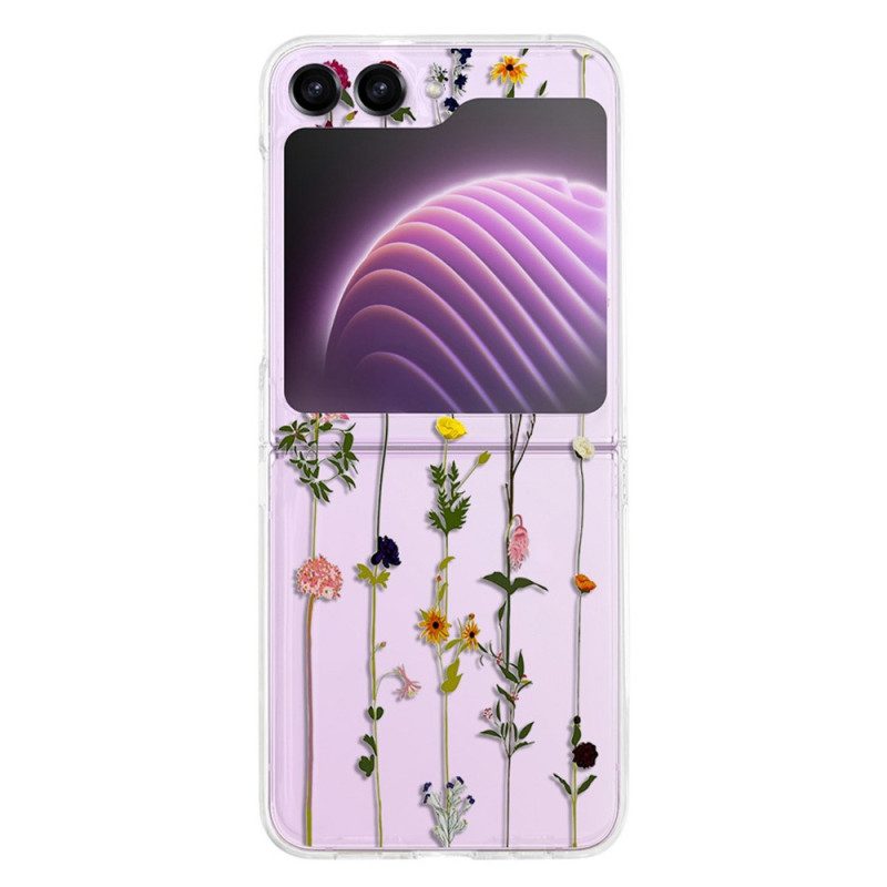 Skal Samsung Galaxy Z Flip 5 Genomskinliga Små Blommor