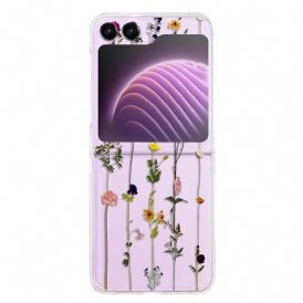 Skal Samsung Galaxy Z Flip 5 Genomskinliga Små Blommor