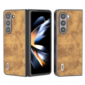 Skal Samsung Galaxy Z Fold 5 Litchi Konstläder Abeel