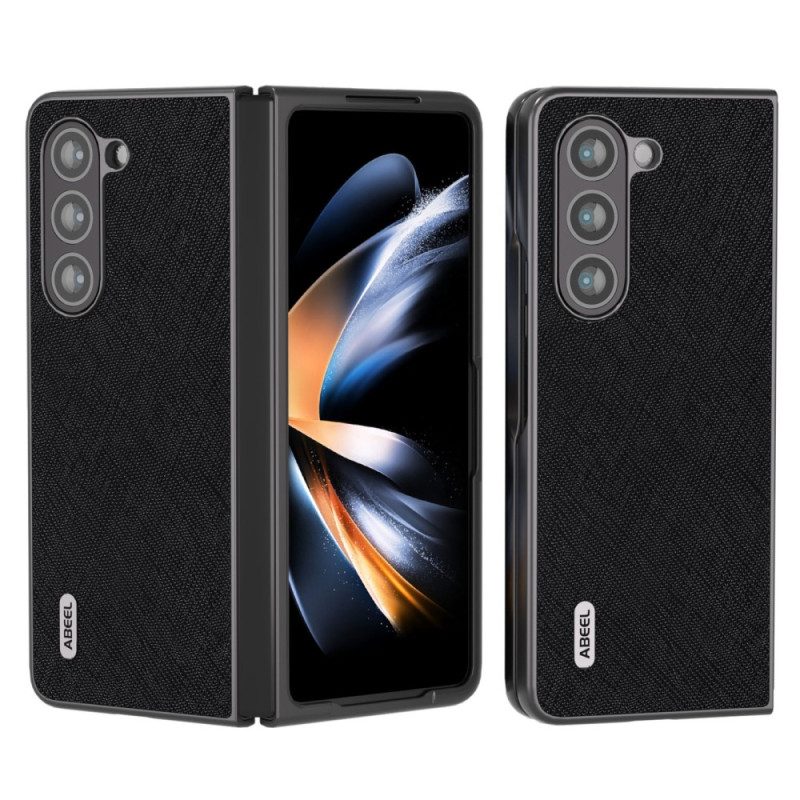 Skal Samsung Galaxy Z Fold 5 Telefonfodral Äkta Abeel Vävt Läder