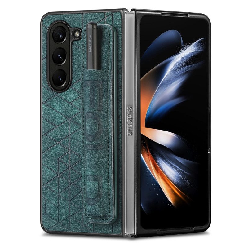 Skal Samsung Galaxy Z Fold 5 Telefonfodral Stylushållare Med Rem