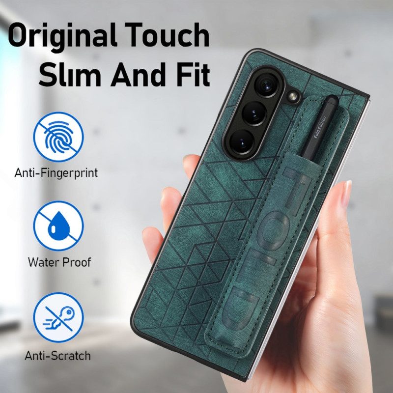 Skal Samsung Galaxy Z Fold 5 Telefonfodral Stylushållare Med Rem