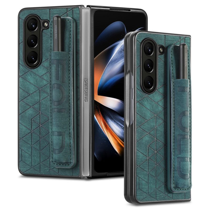 Skal Samsung Galaxy Z Fold 5 Telefonfodral Stylushållare Med Rem