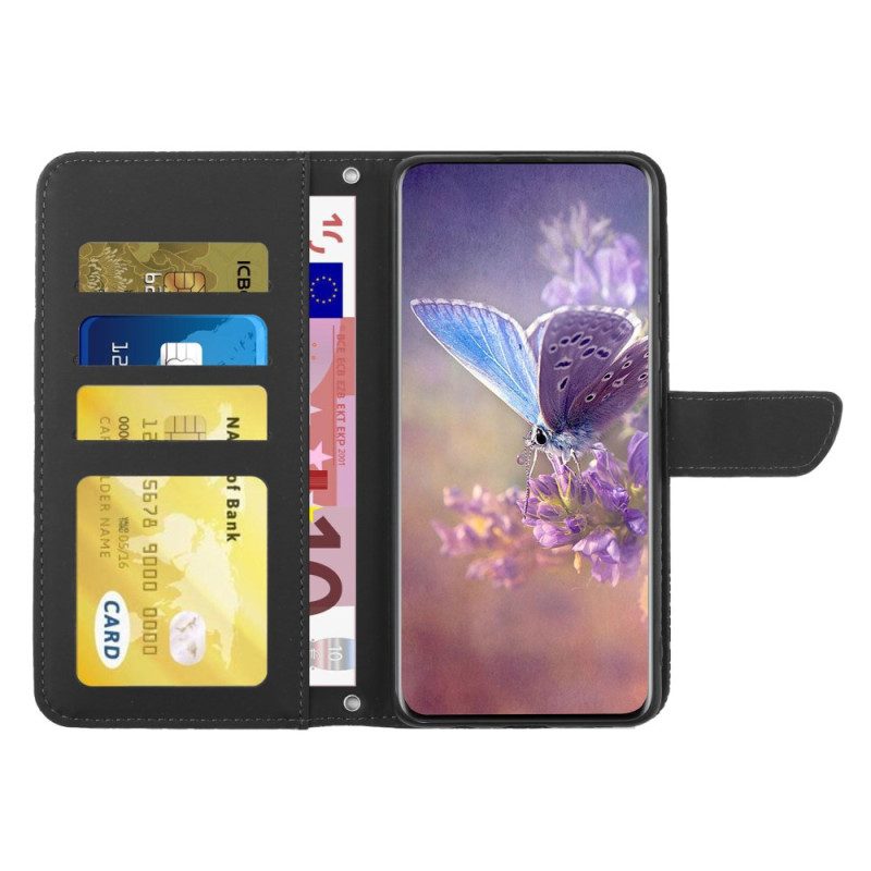 Skyddsfodral Samsung Galaxy A55 5g Fjärilar Med Band