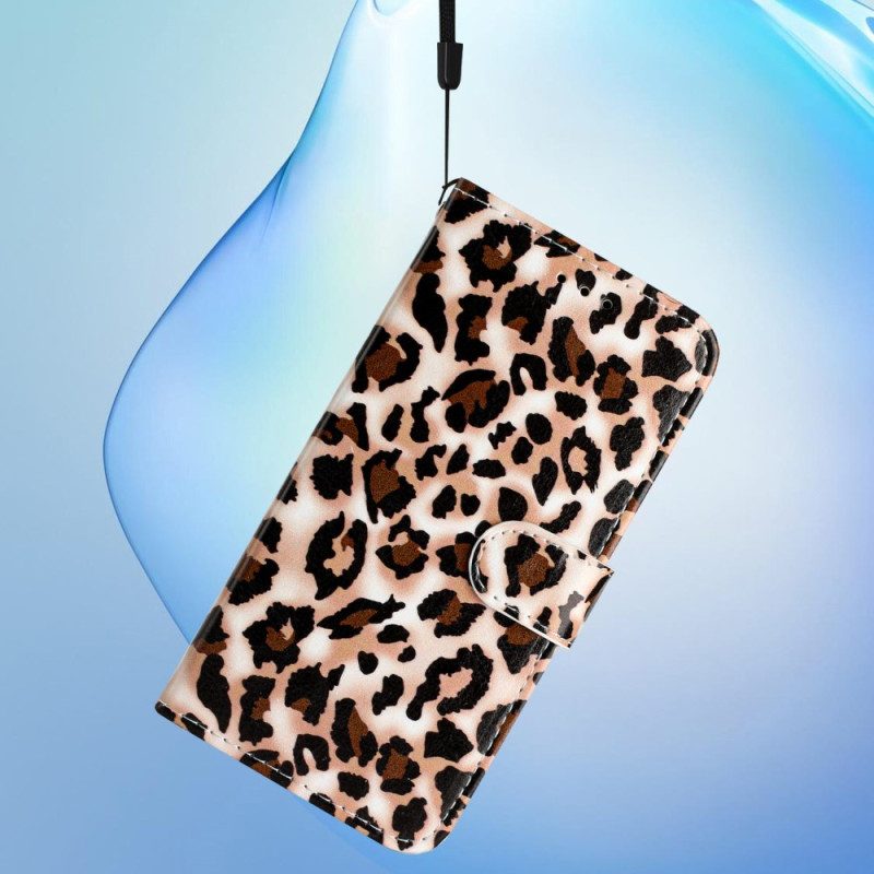 Skyddsfodral Samsung Galaxy S24 Ultra 5g Leopardtrycksband