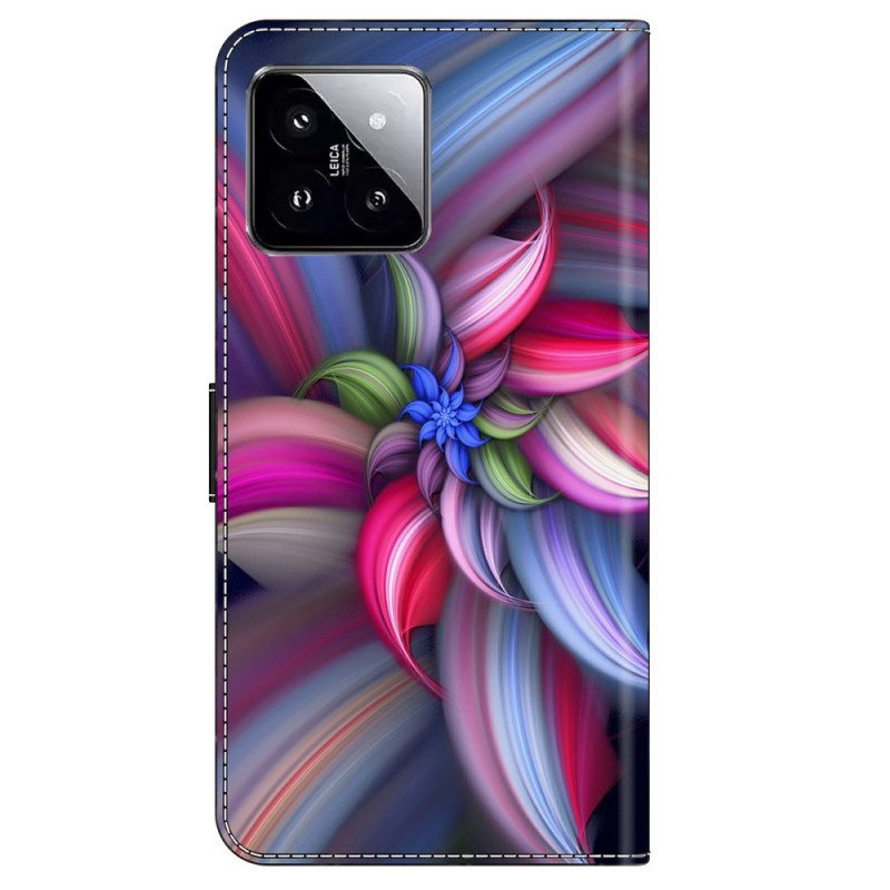 Fodral För Xiaomi 14 Färgglada Blommor