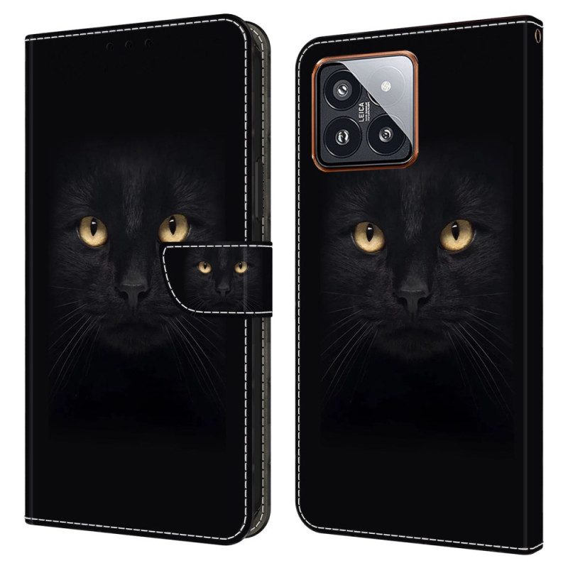 Fodral För Xiaomi 14 Pro Svart Katt