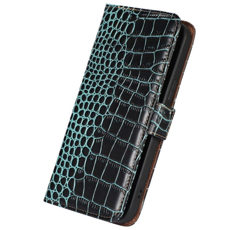 Fodral För Xiaomi 14 Ultra Crocodile Texture Rfid Blockering