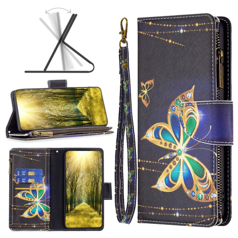 Fodral Poco X6 5g Rhinestone Butterfly Wallet