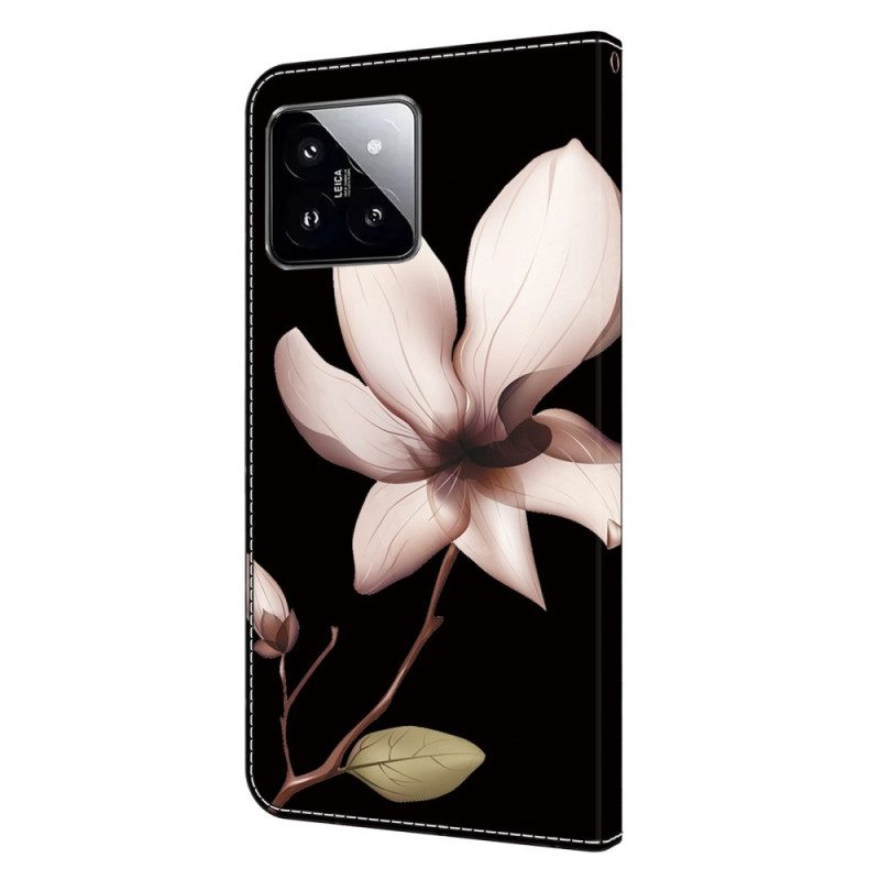 Fodral Xiaomi 14 Rosa Blomma