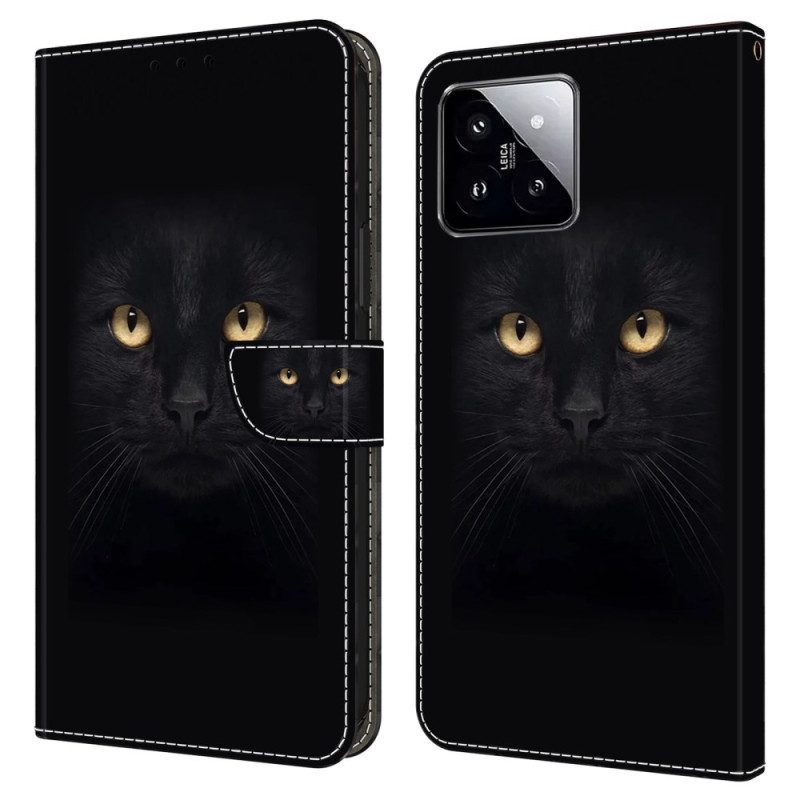 Fodral Xiaomi 14 Svart Katt