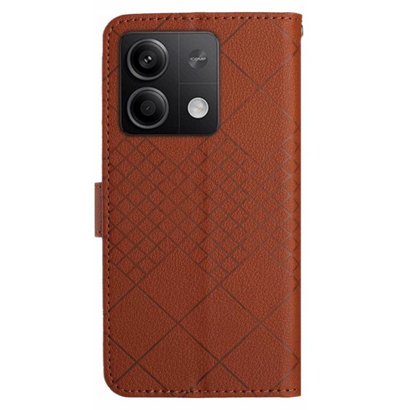 Fodral Xiaomi Redmi Note 13 4g Strappy Diamond Mönster