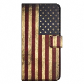 Fodral Xiaomi Redmi Note 13 4g Vintage Amerikansk Flagga