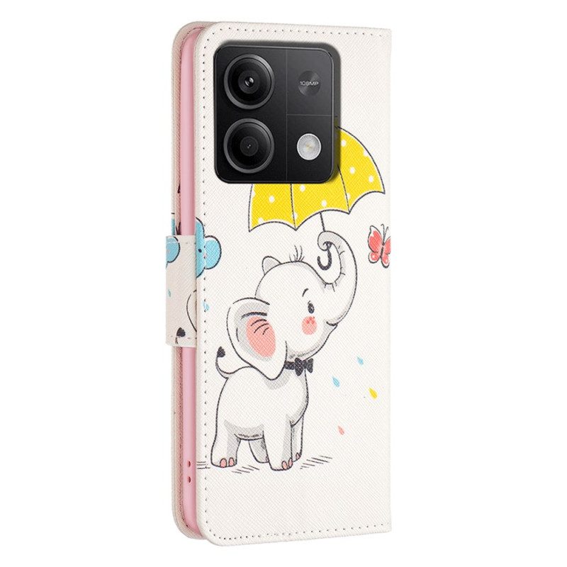 Fodral Xiaomi Redmi Note 13 5g Paraply Och Elefant