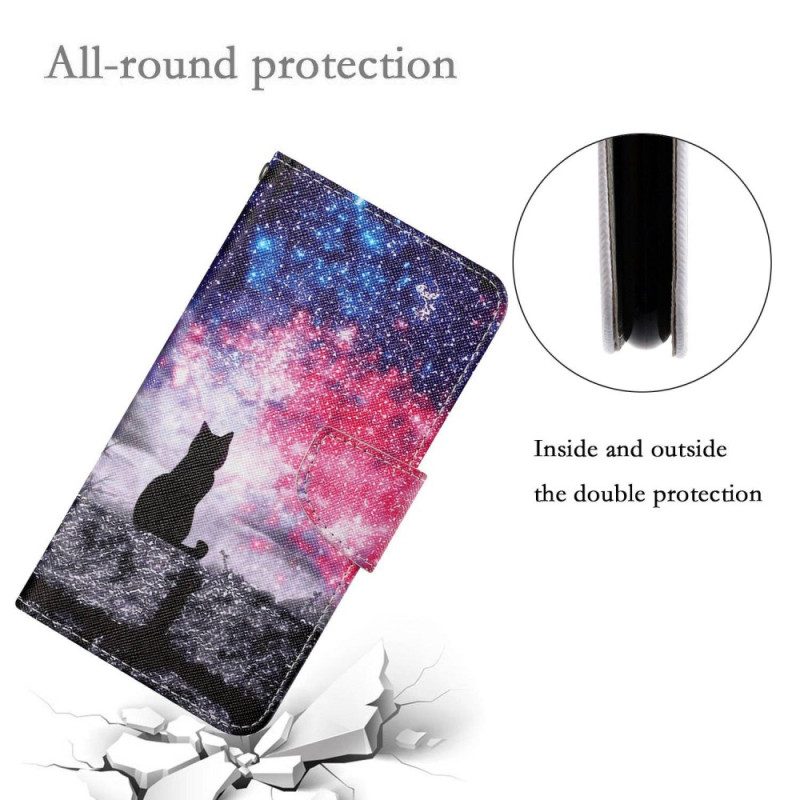 Fodral Xiaomi Redmi Note 13 Pro 4g Starry Sky And Lanyard Cat