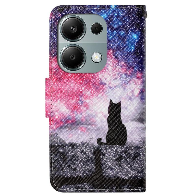 Fodral Xiaomi Redmi Note 13 Pro 4g Starry Sky And Lanyard Cat