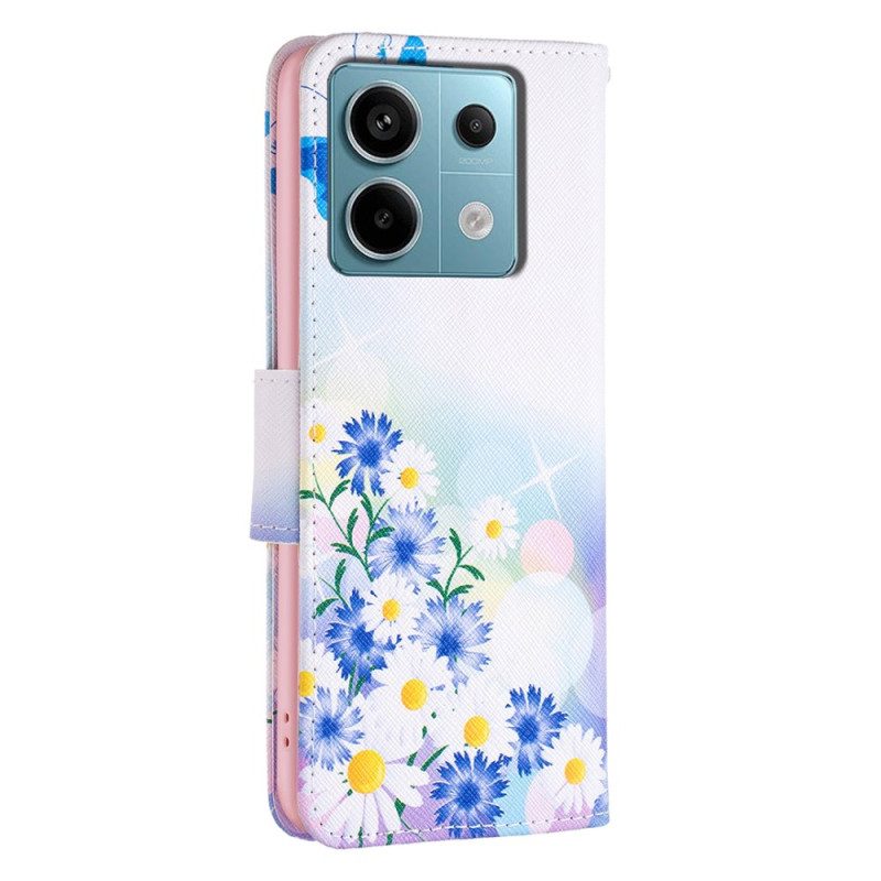 Fodral Xiaomi Redmi Note 13 Pro 5g Fjäril Och Blommor