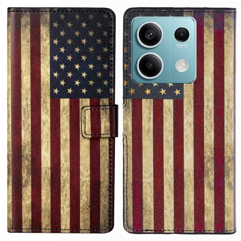 Fodral Xiaomi Redmi Note 13 Pro 5g Vintage Amerikansk Flagga