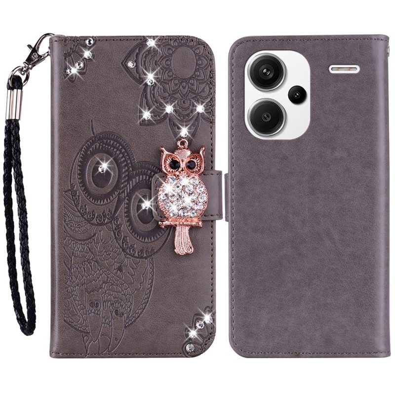 Fodral Xiaomi Redmi Note 13 Pro Plus 5g Owl Lanyard Charm