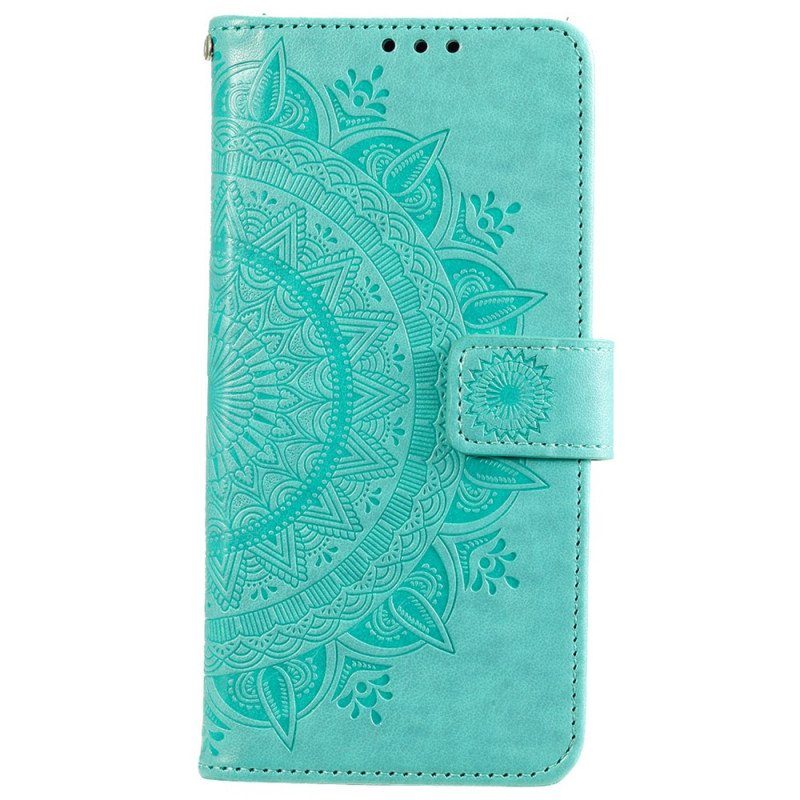 Folio-fodral Xiaomi 12 Pro Med Kedjar Strappy Sun Mandala