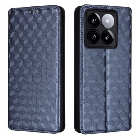 Folio-fodral Xiaomi 14t Pro 3d-kuber