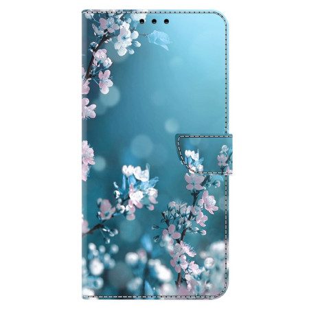 Läderfodral Xiaomi 14 Telefonfodral Plommonblomning