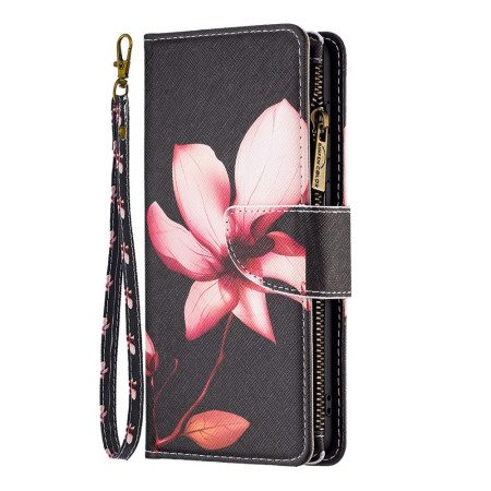 Läderfodral Xiaomi Redmi Note 13 5g Telefonfodral Lotus Strap Wallet