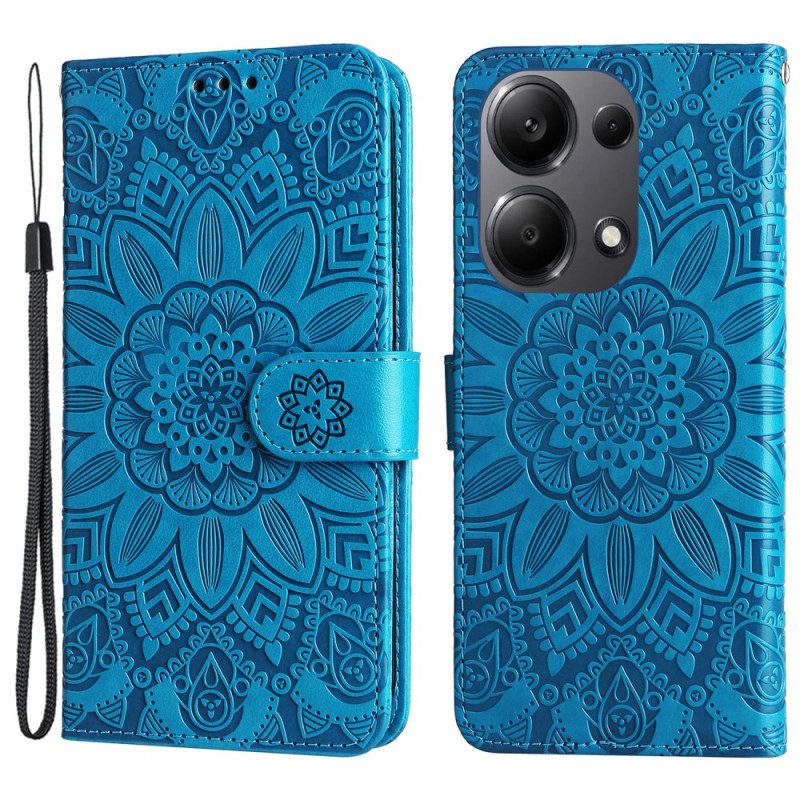 Läderfodral Xiaomi Redmi Note 13 Pro 4g Telefonfodral Mandala Med Rem