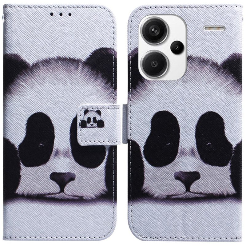 Läderfodral Xiaomi Redmi Note 13 Pro Plus 5g Telefonfodral Panda Face