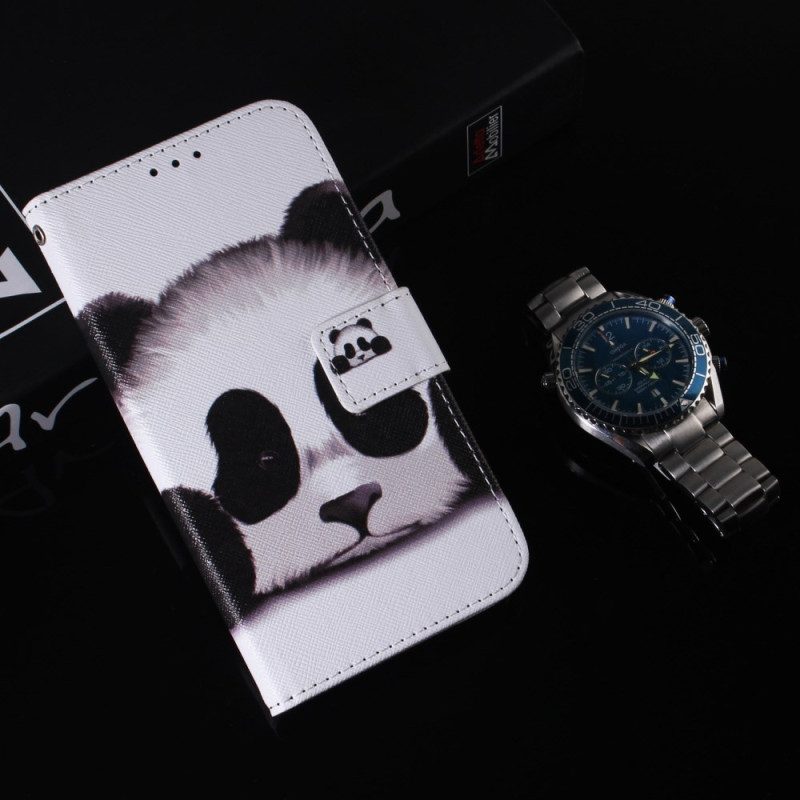 Läderfodral Xiaomi Redmi Note 13 Pro Plus 5g Telefonfodral Panda Face