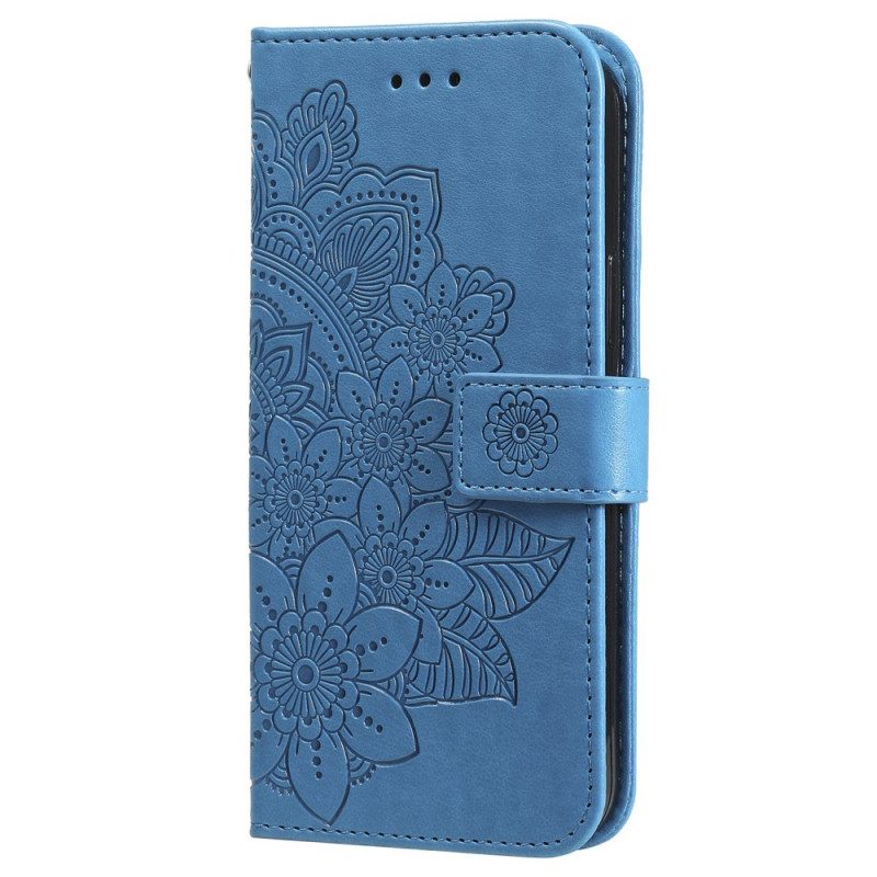 Läderskal Fodral Xiaomi Redmi Note 13 4g Blommig Strappy Style