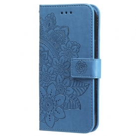 Läderskal Fodral Xiaomi Redmi Note 13 4g Blommig Strappy Style