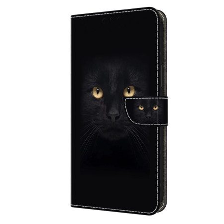 Läderskal Fodral Xiaomi Redmi Note 13 4g Svart Katt