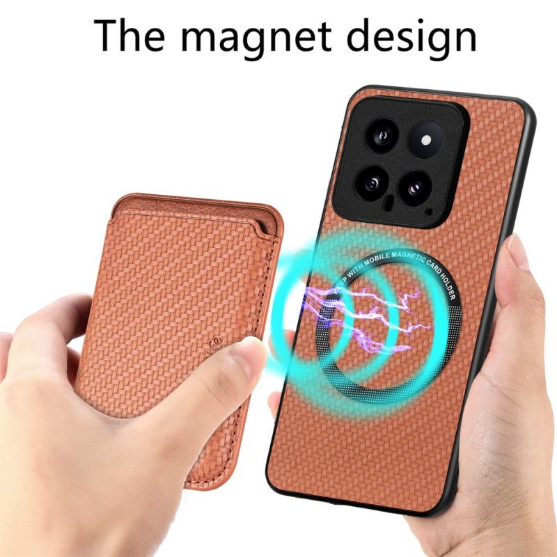 Skal För Xiaomi 14 Magnetisk Löstagbar Korthållare