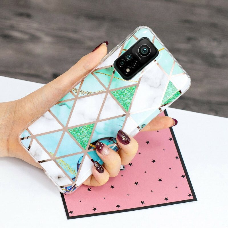 Skal För Xiaomi Mi 10T / 10T Pro Colorful Geometry Marble 2