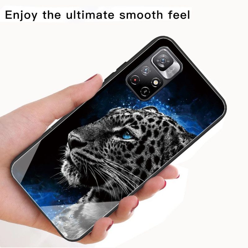 Skal För Xiaomi Redmi Note 11 Pro Plus 5G Feline Face Härdat Glas