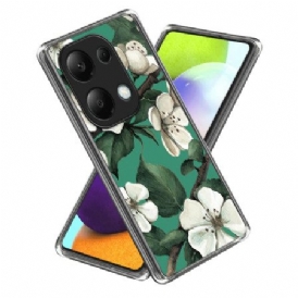 Skal För Xiaomi Redmi Note 13 Pro 4g Vita Blommor