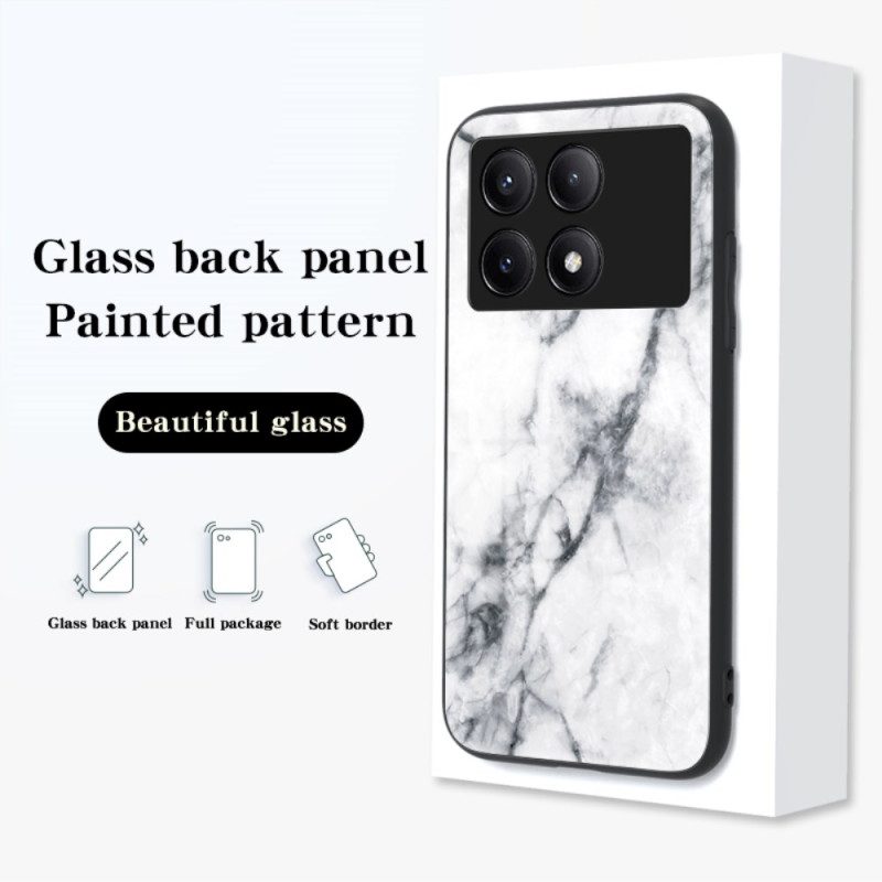 Skal Poco X6 Pro 5g Marmor Härdat Glas