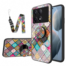 Skal Poco X6 Pro 5g Telefonfodral Patchwork-stöd Och Rem