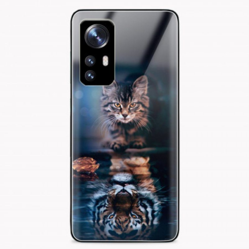 Skal Xiaomi 12 Pro Vaksam Katt Härdat Glas