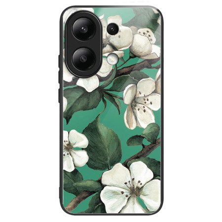 Skal Xiaomi Redmi Note 13 4g Härdat Glas Vita Blommor