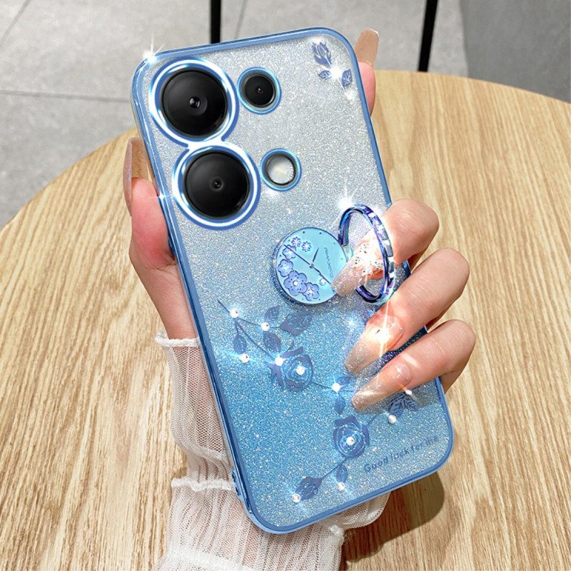 Skal Xiaomi Redmi Note 13 Pro 5g Glitter Och Rhinestone Ring-holder