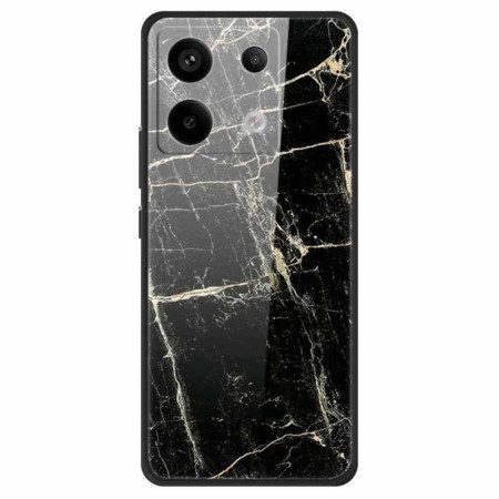 Skal Xiaomi Redmi Note 13 Pro 5g Platina Black Grain Härdat Glas