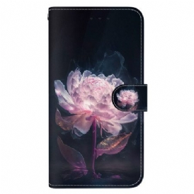 Skyddsfodral Xiaomi Redmi Note 13 Pro 4g Purple Peony Strap Case