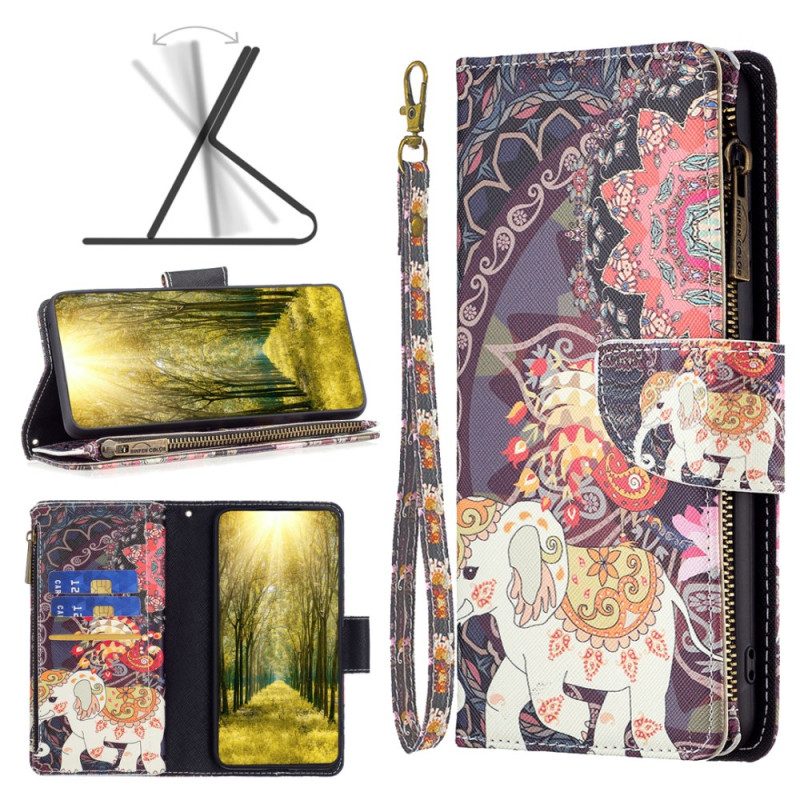 Skyddsfodral Xiaomi Redmi Note 13 Pro 4g Tribal Elephant Wallet Med Rem