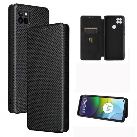 Folio-fodral För Moto G9 Power Läderfodral Silicon Carbon