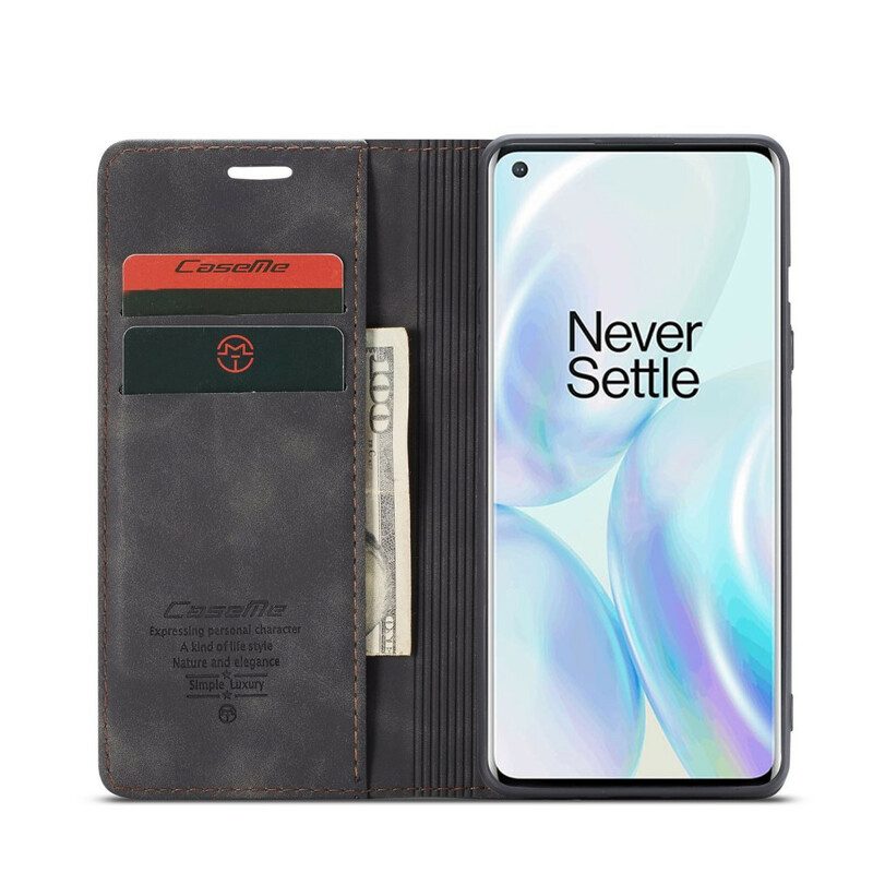 Folio-fodral För OnePlus 8 Läderfodral Caseme Konstläder