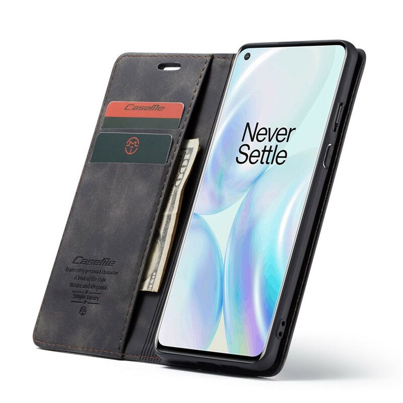 Folio-fodral För OnePlus 8 Läderfodral Caseme Konstläder