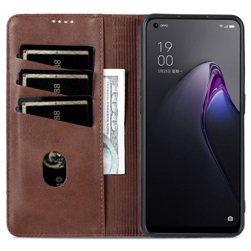 Folio-fodral För Oppo Reno 8 Pro Läderfodral Azns