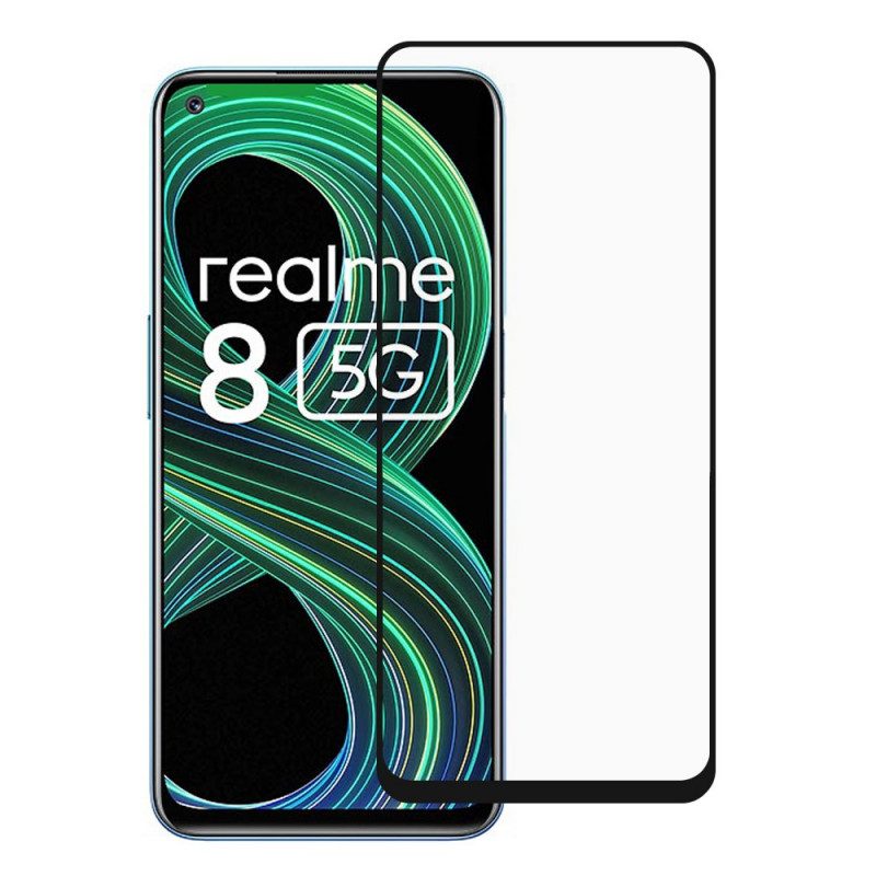 Realme 8 5G Black Edge Skärmskydd I Härdat Glas